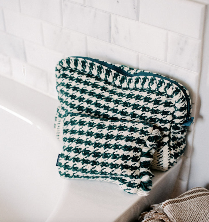 Pochette Pied de Poule (petit modèle) Caravane