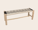 Banc noir et blanc Caravane Yuka corde