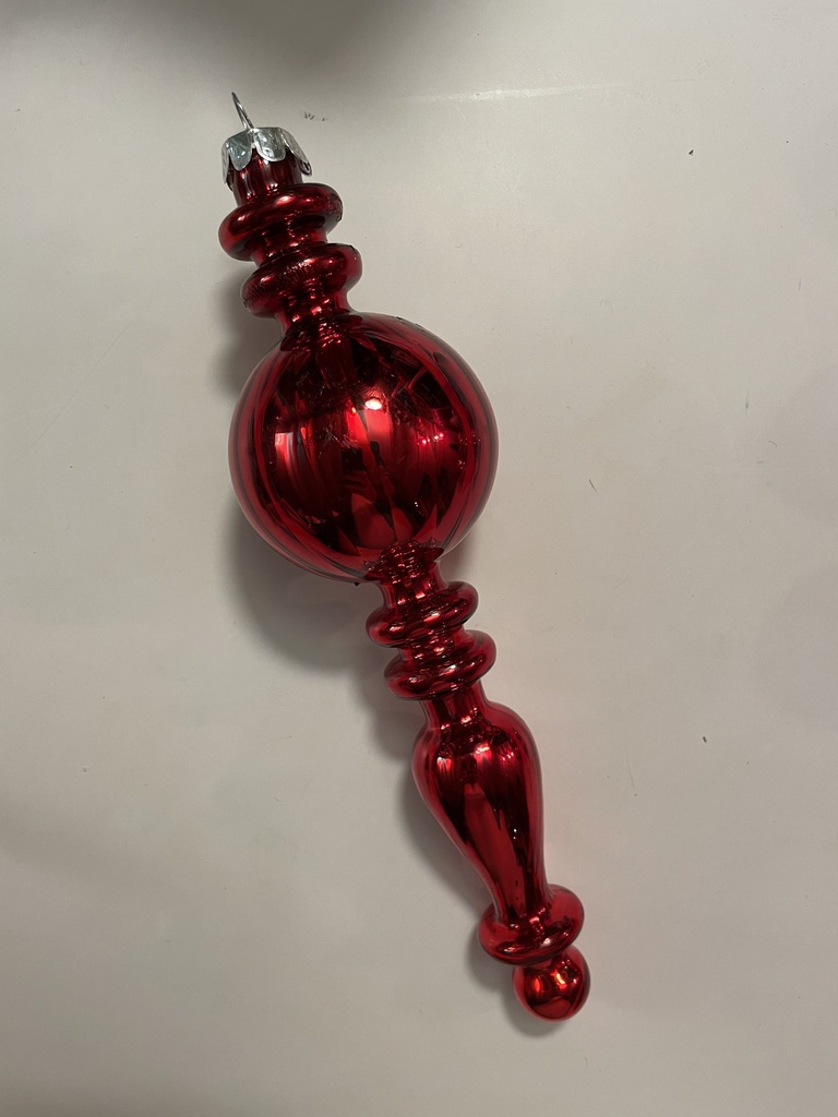 Déco Noël - Pendant rouge Verre