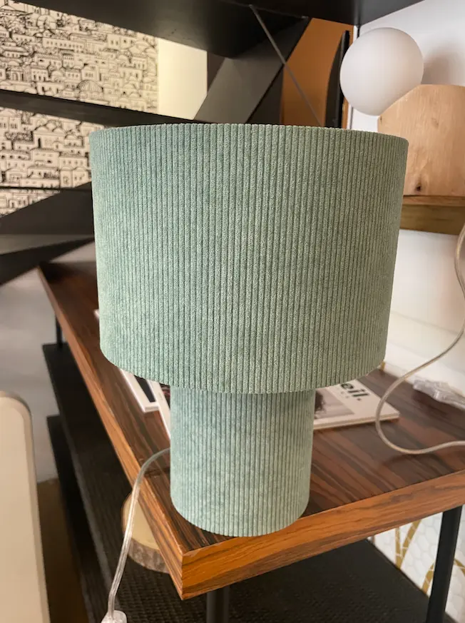 Lampe Velours Côtelé Céladon