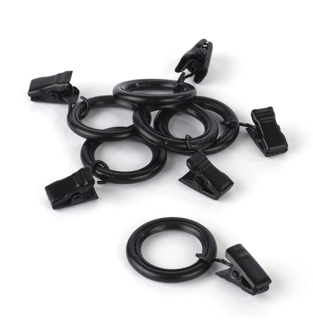 Anneaux-pinces pour rideaux (34 mm) Ida Caravane