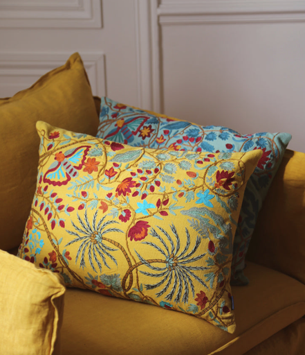 Housse de coussin Papilio Brodée Caravane (40x55)