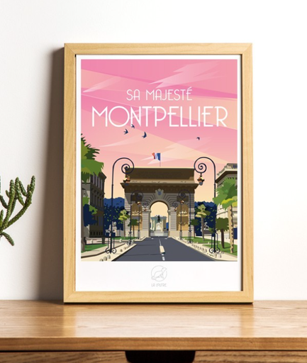 Affiche Montpellier encadrée
