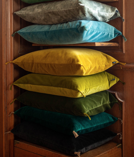 Housse de coussin Velours Lavé Caravane (40x55)