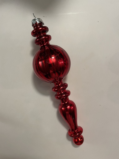 Déco Noël - Pendant rouge Verre